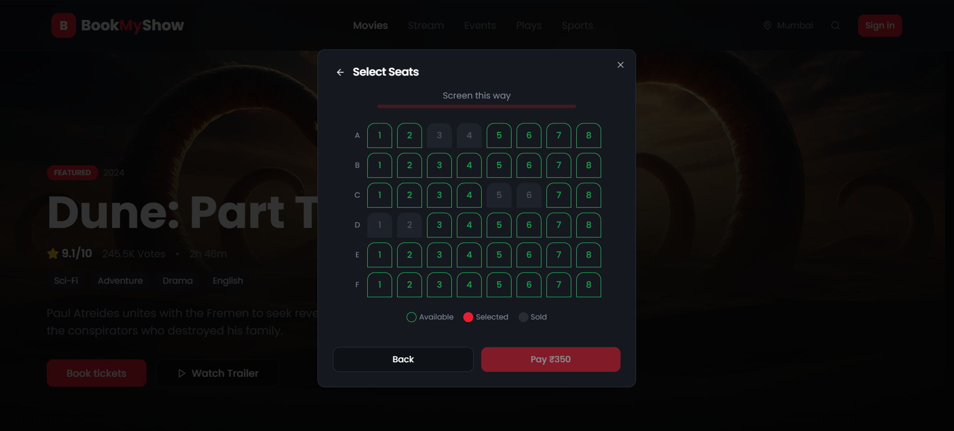 BookMyShow Clone screenshot 5